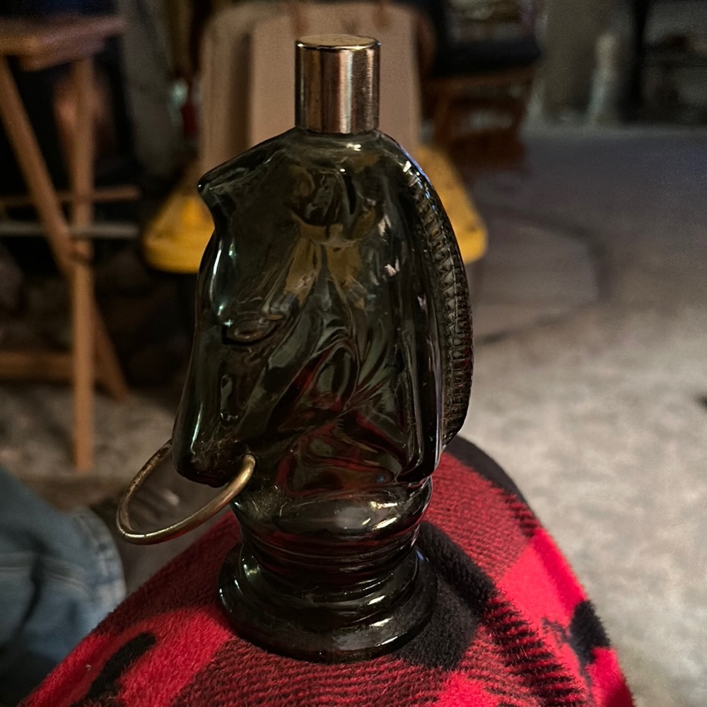 Avon Black Horse Head Bottle